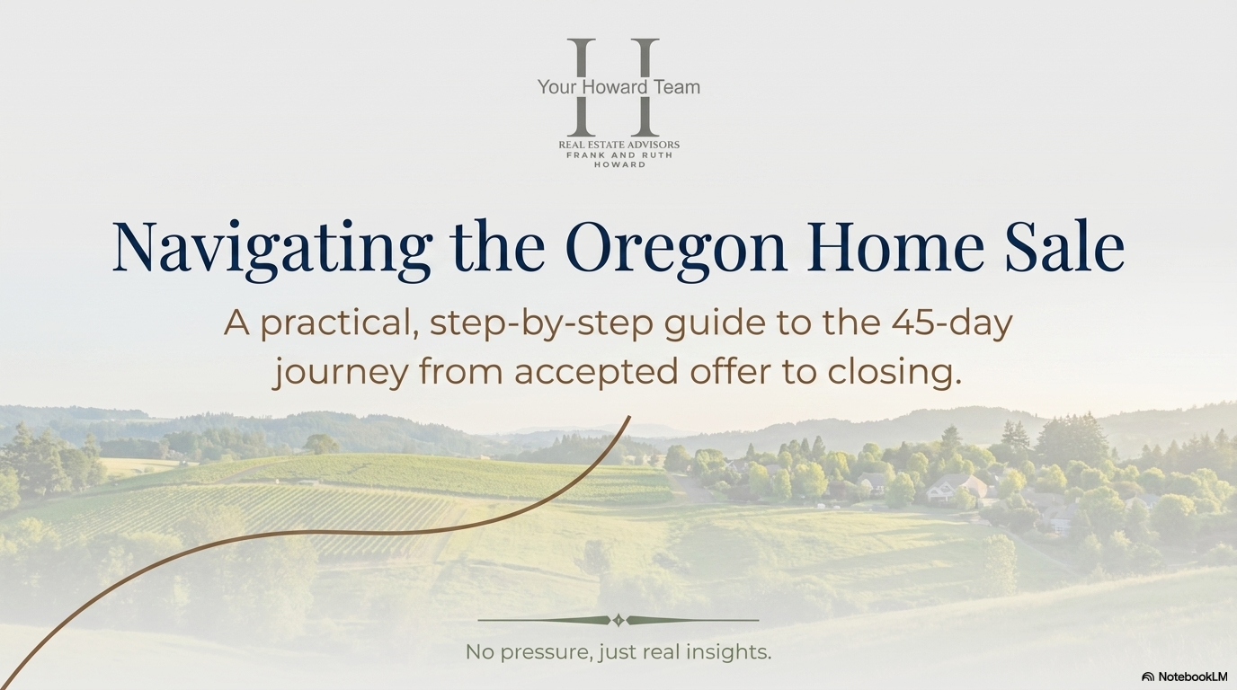 Navigating the Oregon Home Sale — a seller's guide to the closing process from accepted offer to closing day, by Your Howard Team Navigating the Oregon Home Sale — a seller's guide to the closing process from accepted offer to closing day, by Your Howard Team