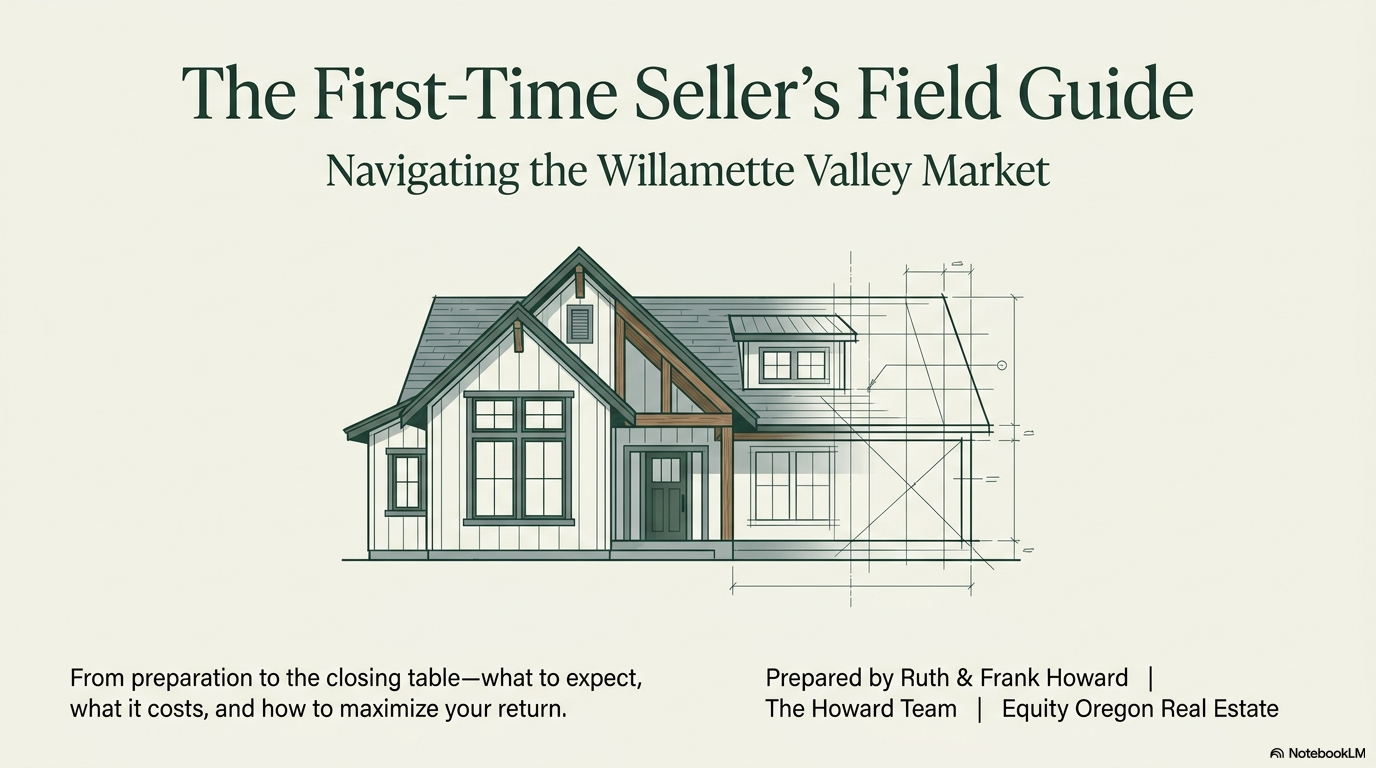 A first-time home seller's guide to the Willamette Valley real estate process — from preparation and pricing to inspections, offers, and closing, by Your Howard Team A first-time home seller's guide to the Willamette Valley real estate process — from preparation and pricing to inspections, offers, and closing, by Your Howard Team