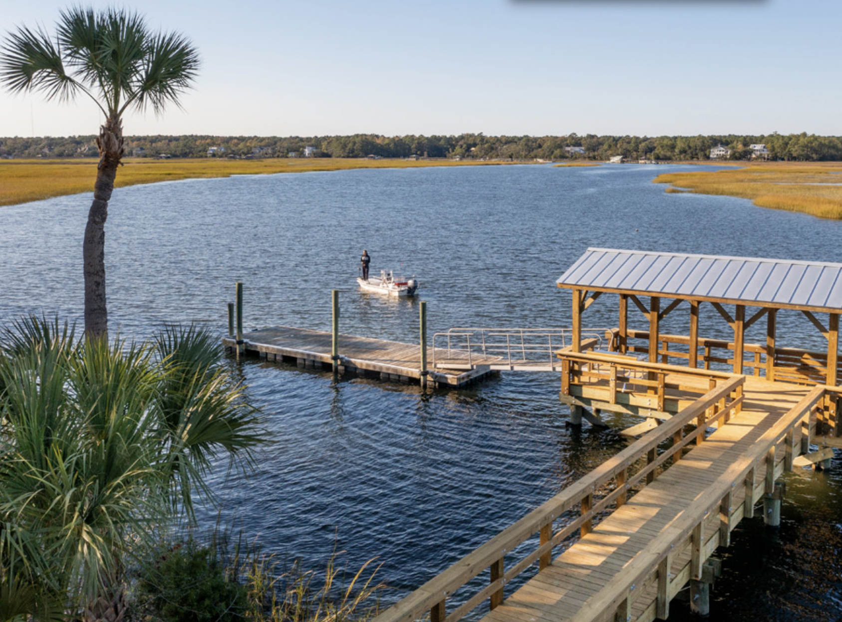 Charleston waterfront property and dock