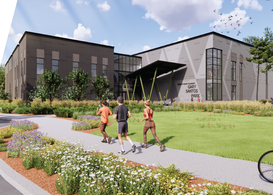 Exterior rendering of the future Gary Santos Park in Mount Pleasant
