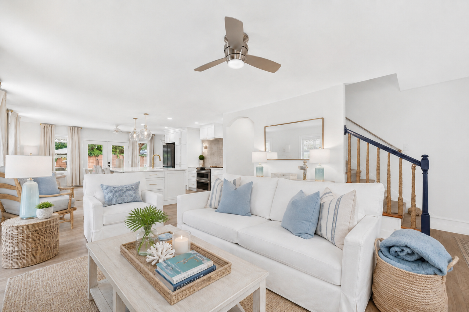 Light-filled living room at 1175 Lazy Lane