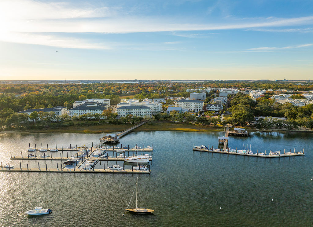 Daniel Island waterfront dock and Lowcountry view