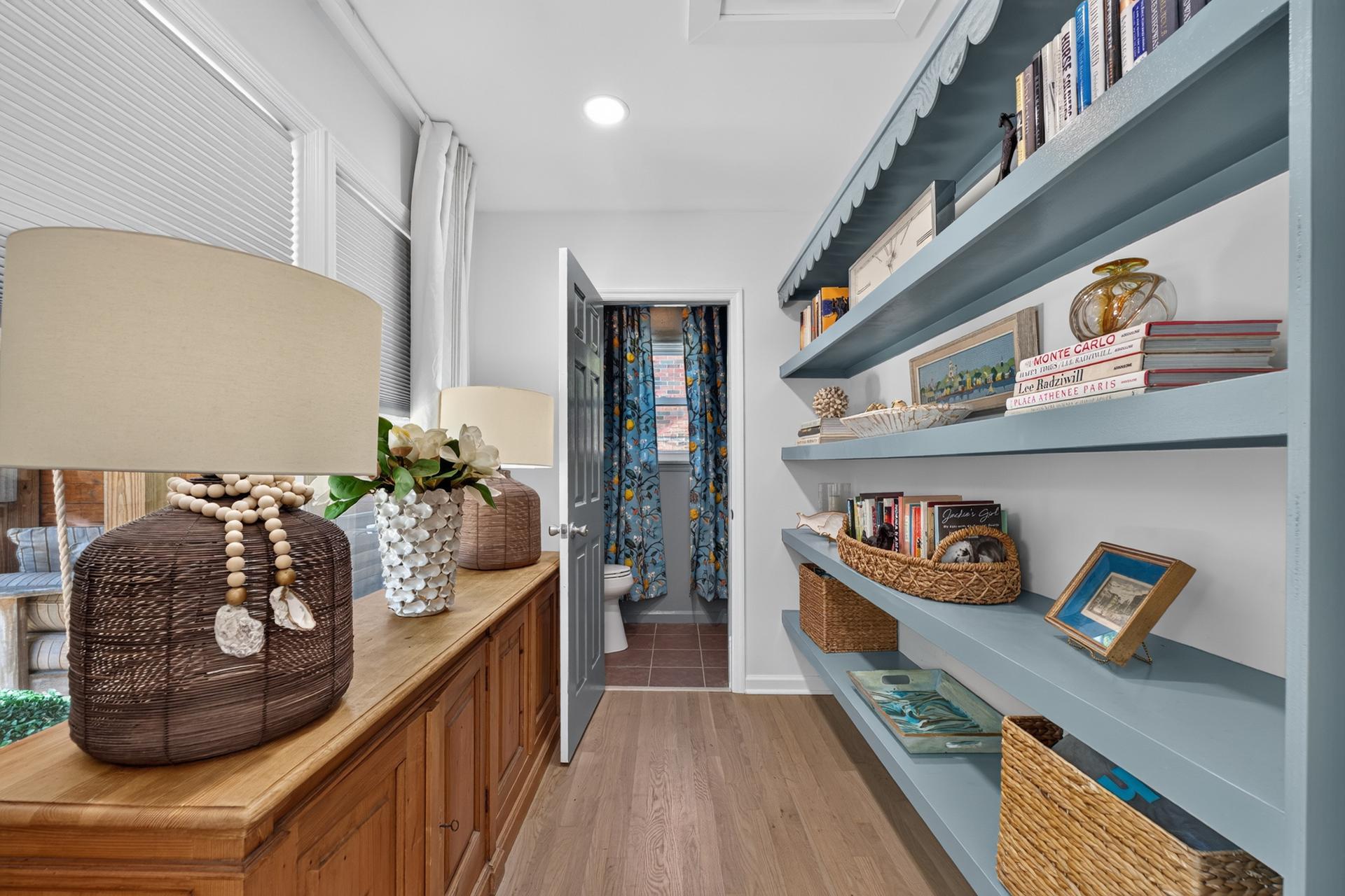 Built-in shelving
