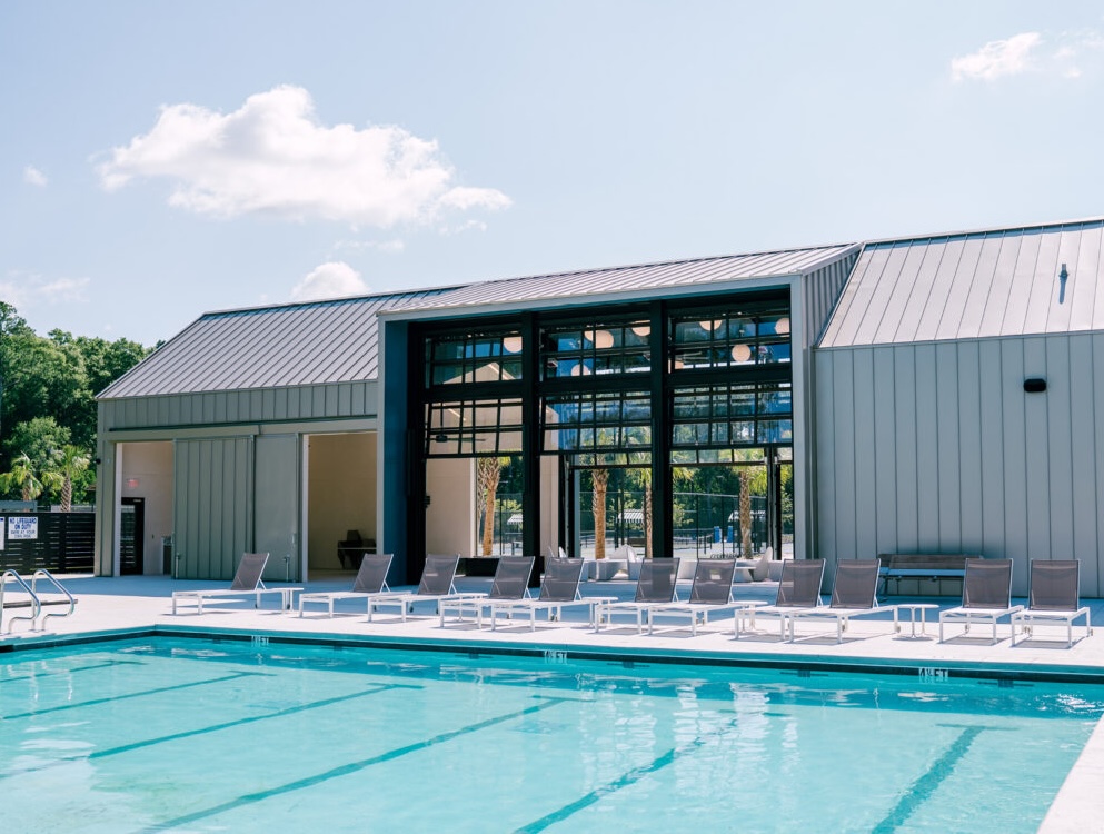 Resort-style swimming pool at Doolittle Park in Point Hope Charleston