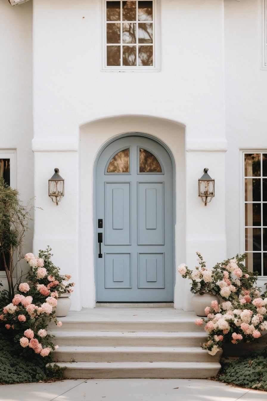 Portrait view of the front doors of a Charleston property