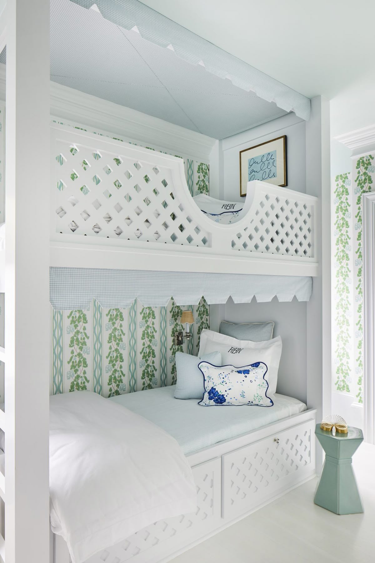 Built-in window seat in a light-filled coastal Old Village home