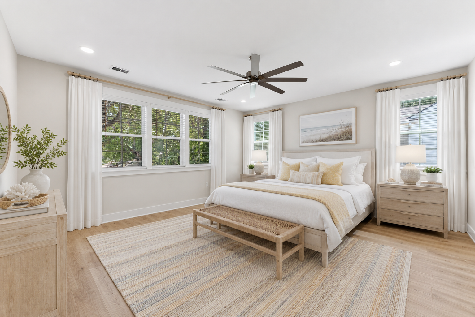 Spacious primary bedroom at 1407 Dahlia Road