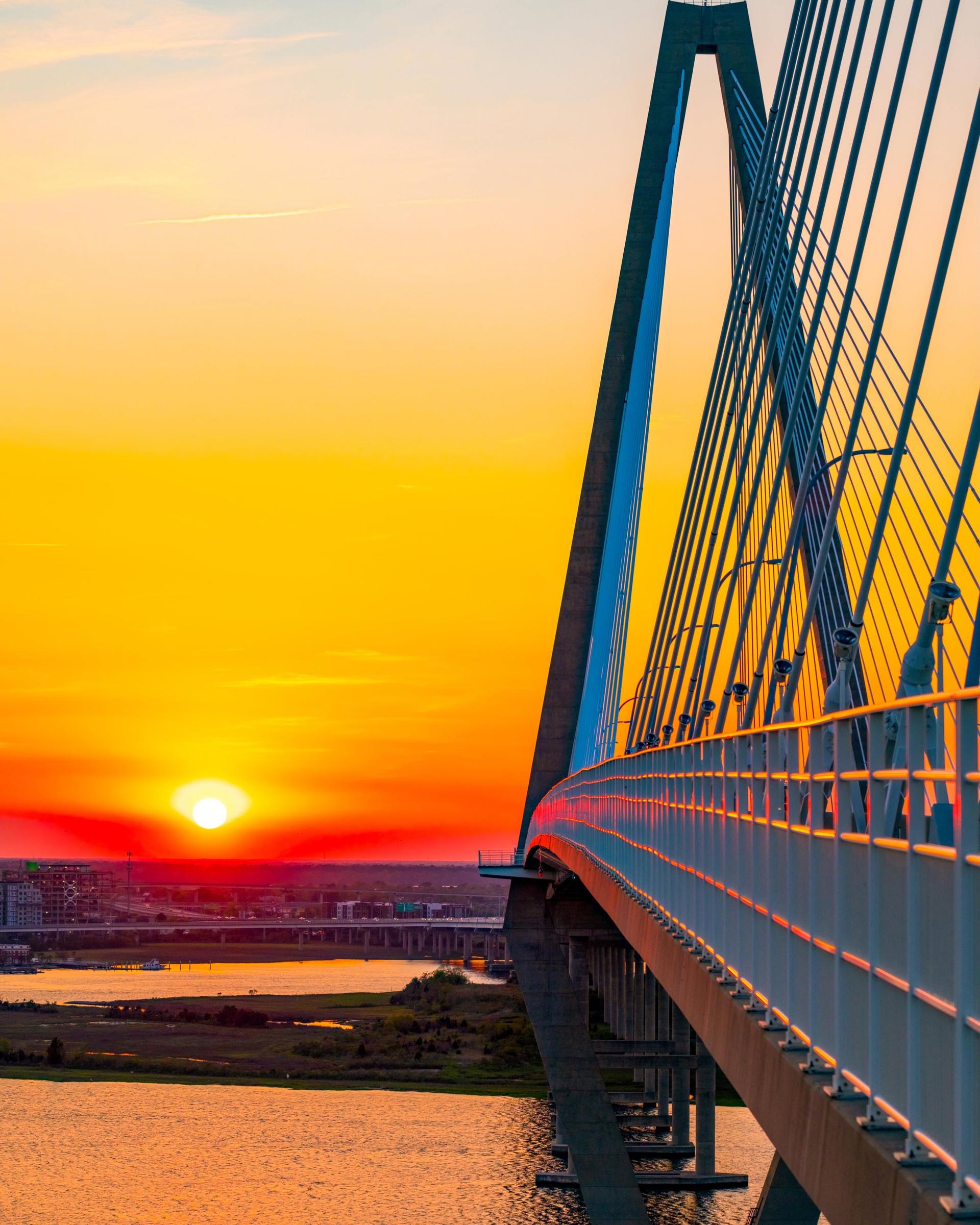 Arthur Ravenel Jr. Bridge viewed from Mount Pleasant, South Carolina