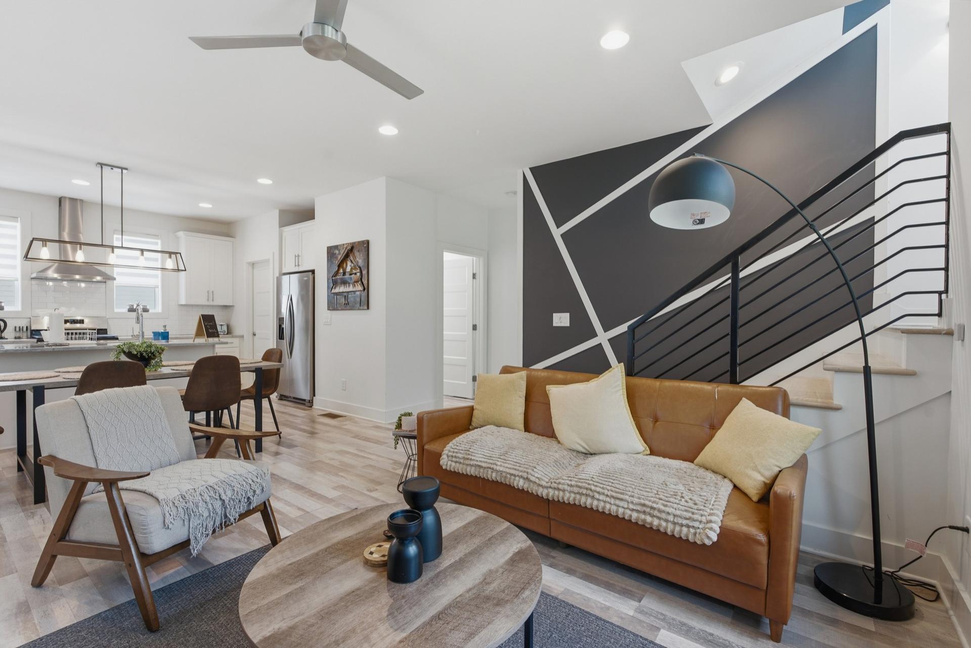 Open concept living room and kitchen