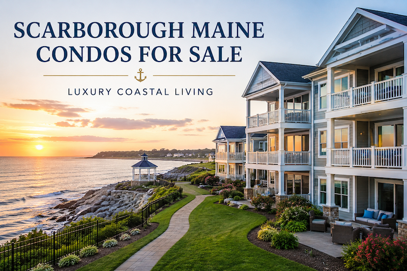 Luxury condos in Scarborough Maine with ocean views and modern architecture