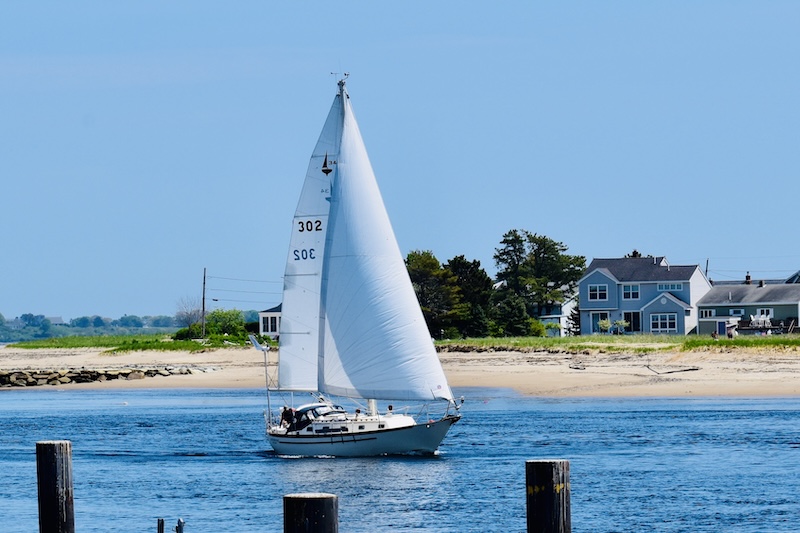 Camp Ellis sailboat waterfront &mdash; Saco Maine