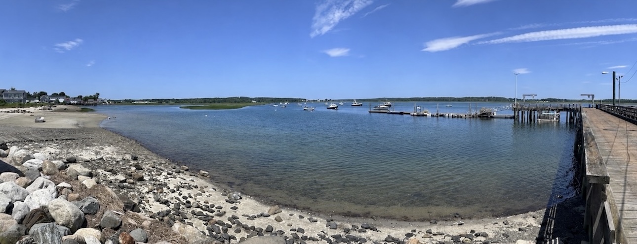 Pine Point Harbor panorama in Scarborough, Maine
