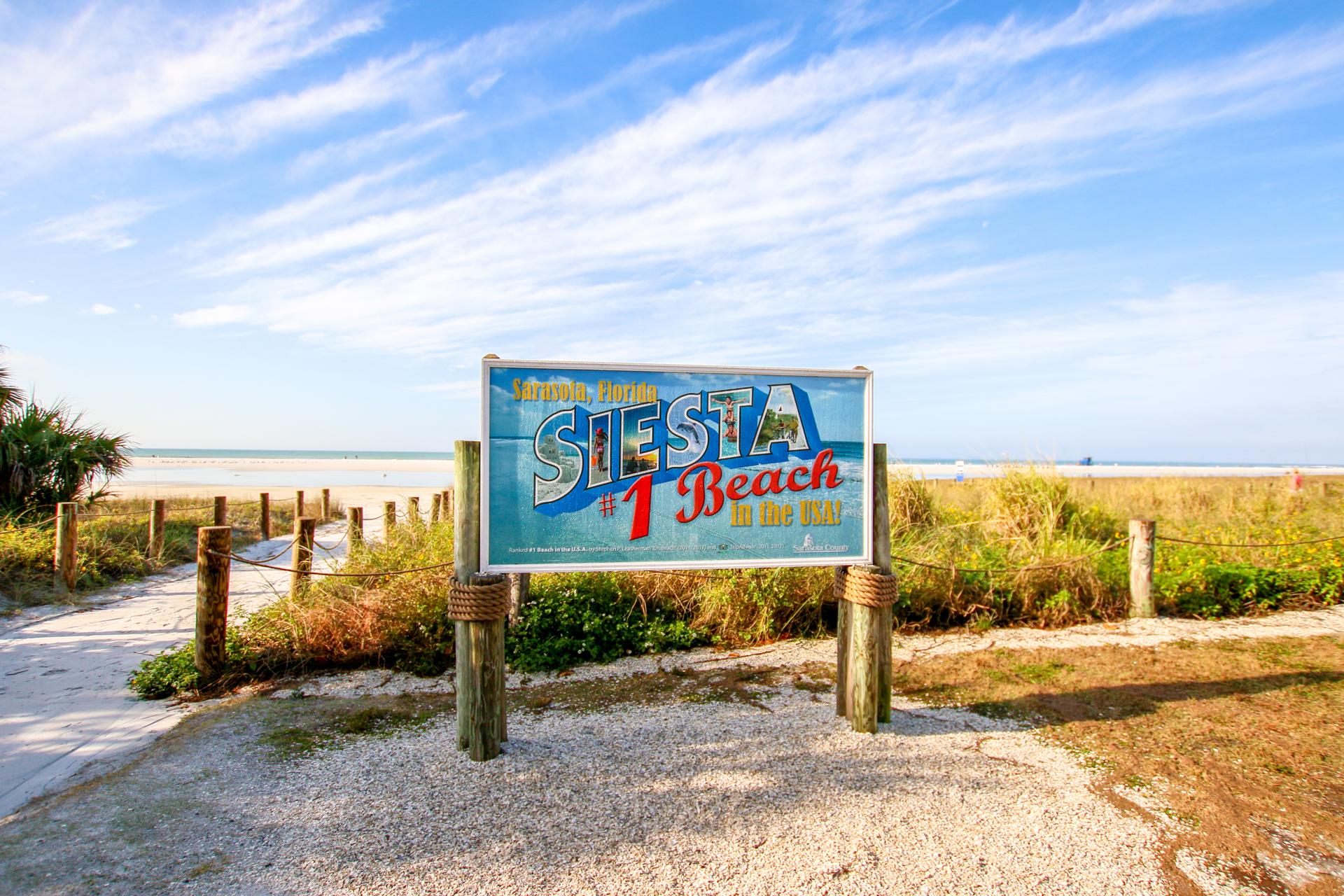 Siesta Key, an iconic island community known for world-famous beaches in Sarasota, Florida