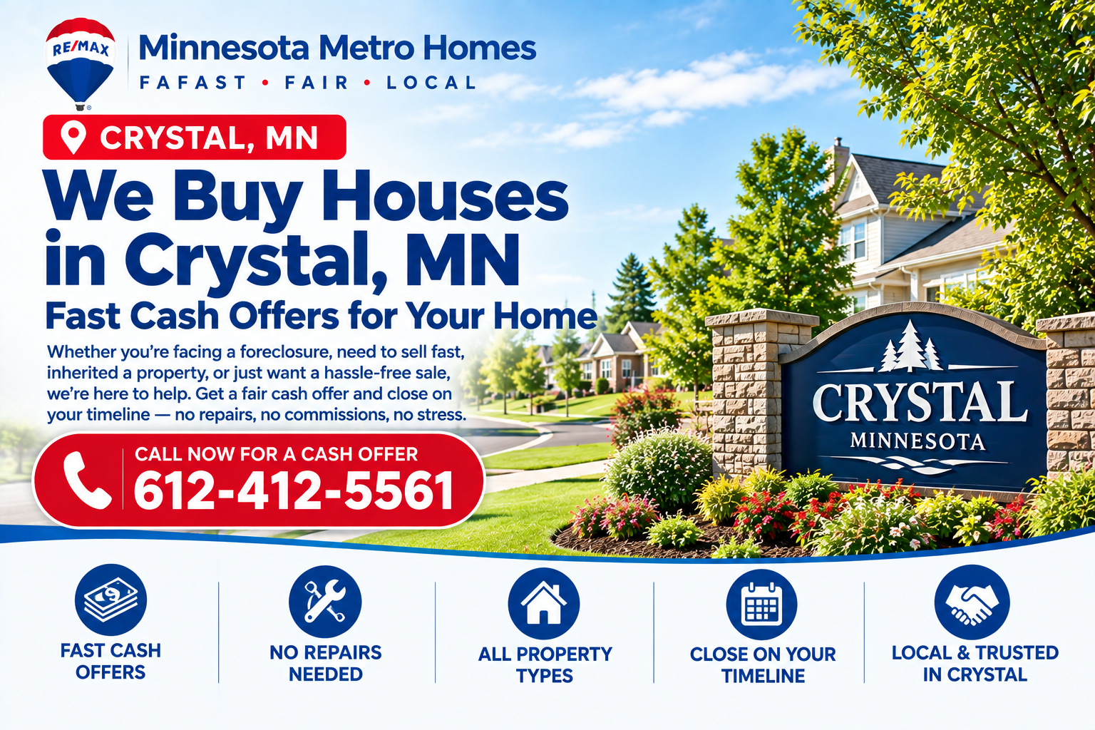 We Buy Houses MN - Crystal We Buy Houses MN - Crystal