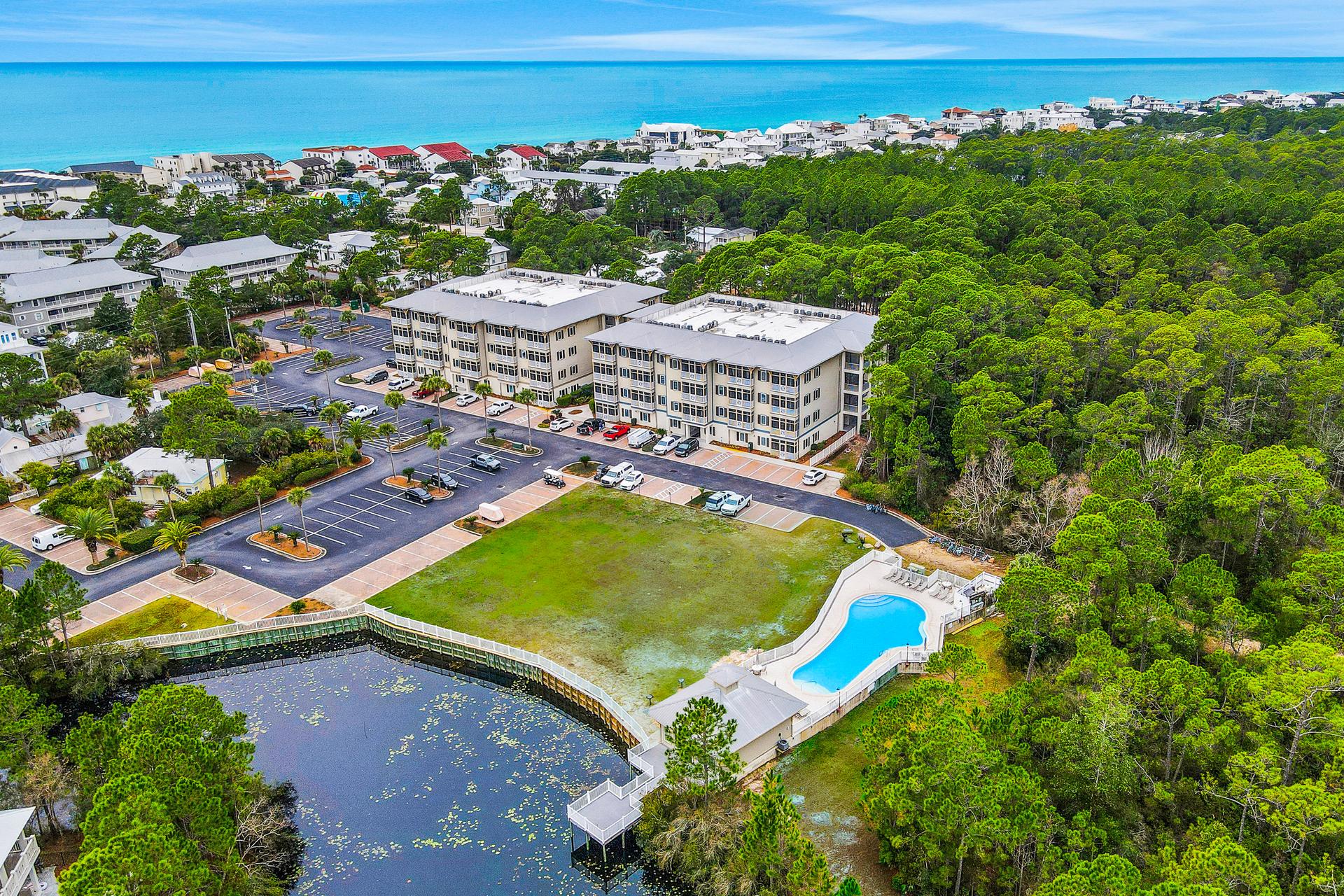 aerial view of the seagrove highlands condos